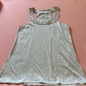 TWISTED HEART sequin embellished top. Size M.